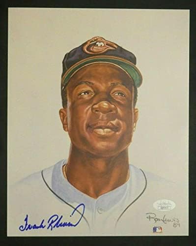 Живи легенди Франк Робинсън Подписа 8x10 Рон Люис с JSA COA - Снимки на MLB с автограф