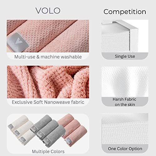 VOLO Hero Облак Розова Кърпа За лице | Кърпички за Многократна употреба За измиване на лицето | Кърпички За