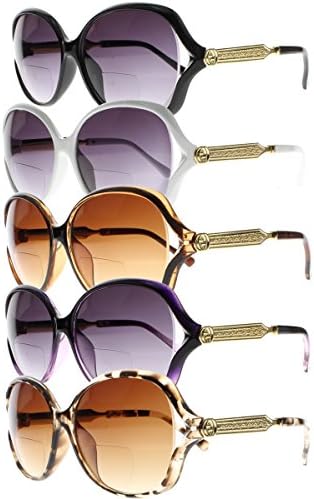 Бифокални Очила Очила За Четене Метални Златни лък тел С Тонировкой UV400 Защита От Слънцето Считывателей