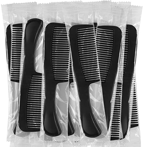 Гребени за коса HQSLsund в насипно състояние, в индивидуална опаковка от 60 Опаковки, Черни на цвят, с 60 и с малко пари в