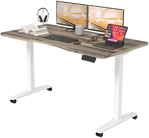 Електрически бюро Monomi с регулируема височина, 55x28 см, бюро с поставка за сядане, компютър, бюро за домашния офис,
