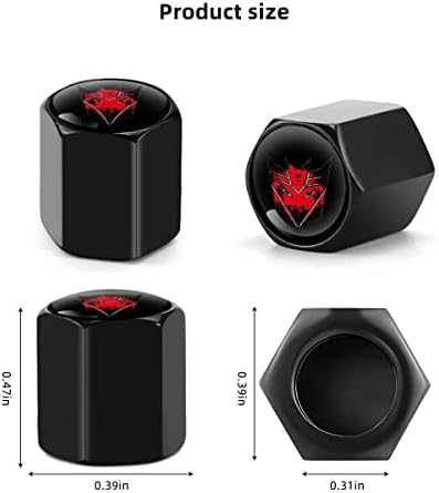 Капачки за гуми Трансформърс Десептикон Черни Капачки За Състав Клапан 4 Опаковки Автомобилни Гуми Въздушни Шапки са подходящи
