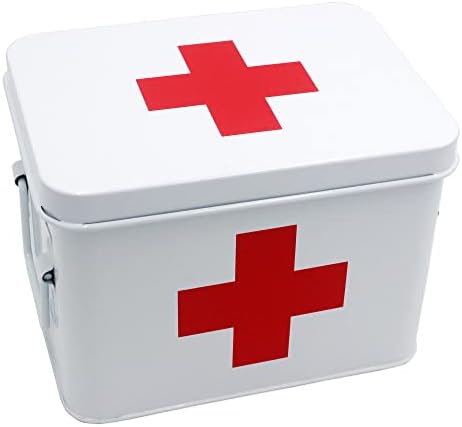 Забавна Реколта кутия за първа помощ за дома, Лидице кутия за лекарства, Празна Кутия за съхранение на лекарства