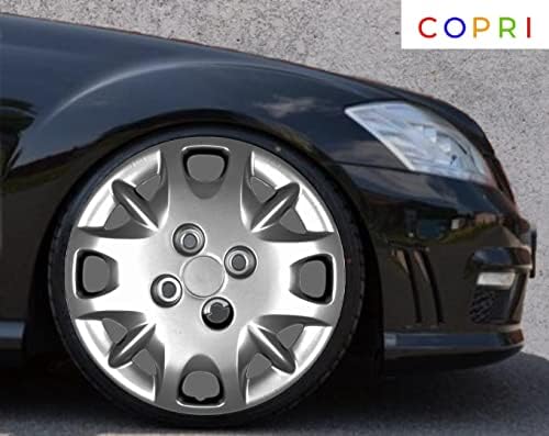 Комплект Copri от 4 Джанти Накладки 14-Инчов Сребрист цвят, Крепящихся заключи, Подходящ за Chevrolet