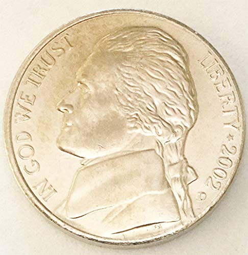 2002 D BU Jefferson Nickel Choice Необращенный монетен двор на САЩ