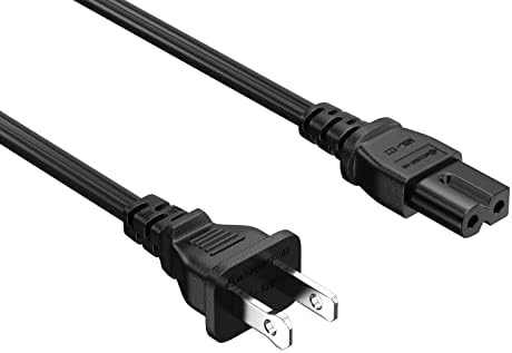 Кабелен тел 10 фута 18 AWG с 2 слота, Поляризирана захранващ кабел за лаптоп (от IEC320 C7 до NEMA 1-15П)