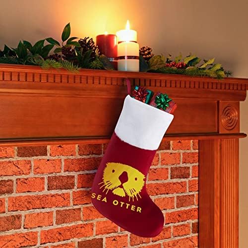 Коледни Чорапи от Златния Морски Видри, Коледни Чорапи, Чанта За Дома, Семеен Коледен Декор