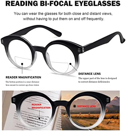 Eyekepper, 4 опаковки Бифокальных очила за четене за Жени, Малки Кръгли Двухфокусные Ридеры