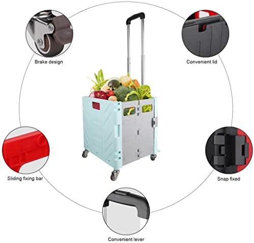 SEASD Преносима чанта за количка за пазаруване, Сгъваема чанта-тоут, Кошница за пазаруване, магазини за Хранителни стоки
