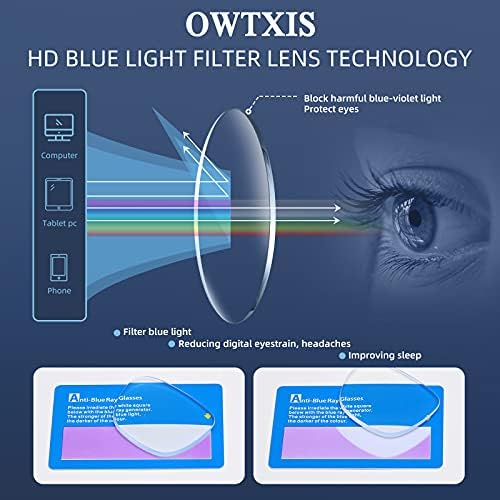OWTXIS, 2 опаковки Очила за четене без рамки за жени, Блокиране на Синя Светлина, Модни Очила за Четене с Диаманти, Елегантни, Артистични Очила
