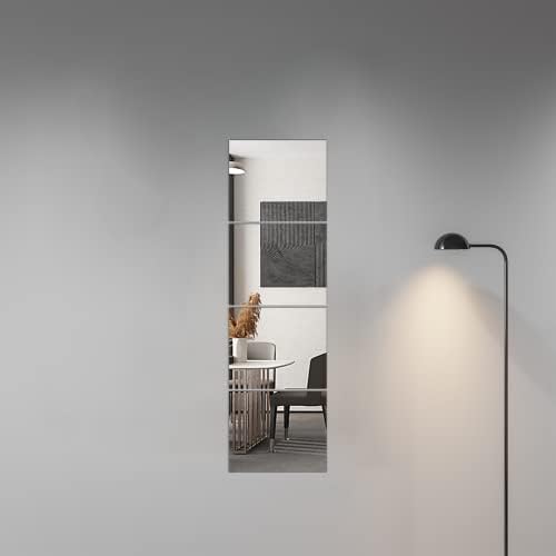Стенни плочки Mirror Delma, 12 x 10 x 4ШТ, Стъкло Огледало Без рамка, Огледало над вратата за спалнята (12 x 10-4ШТ)