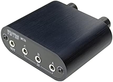 Аудиопереключатель XXXDXDP 3,5 мм с водачи за регулатор на силата на звука, 3 в 1 От 1/8 aux switcher, Блок за избор на сплитер,