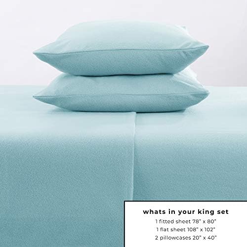 Комплект спално бельо Great Bay Home Super Soft King Cloud Blue от Микрофлиса | Уютни, Топли, Масивни, Дишащи и