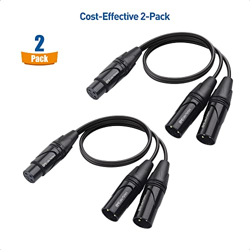 Кабел има значение Балансиран XLR-сплитер 2 пакети кабели - 1,5 метра / 0,5 м, съединител 2 съединител XLR Y-кабел