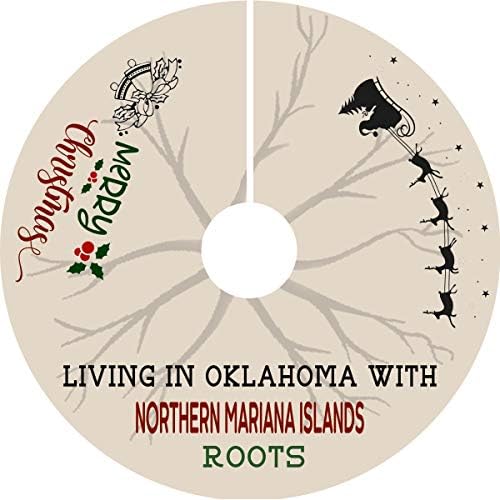 Пола за Коледната елха Мама и аз 44 инча - Живот в Оклахома с Корени Северните Марианските острови - Коледна Украса