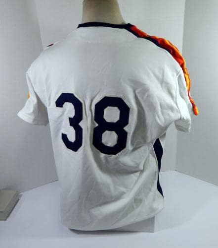 1991 Хюстън Астрос Джим Кланси 38 Използван в играта Бяла Риза 50 DP35713 - Използваните В играта тениски MLB