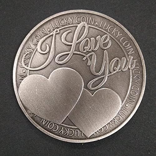 1БР Възпоменателна Монета, Позлатена Сребърна Монета 2019 Love Love Coin Биткоин Криптовалюта 2021 Лимитированная Серия са