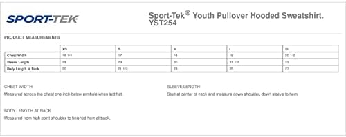 Младежки Пуловер Sport-Tek с качулка> XS Black YST254
