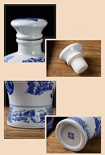 Скулптура GFDJ на Синьо-бялата порцеланова Керамична бутилка Празна Бутилка С Малко уплътнение за врата Китайската Домакински