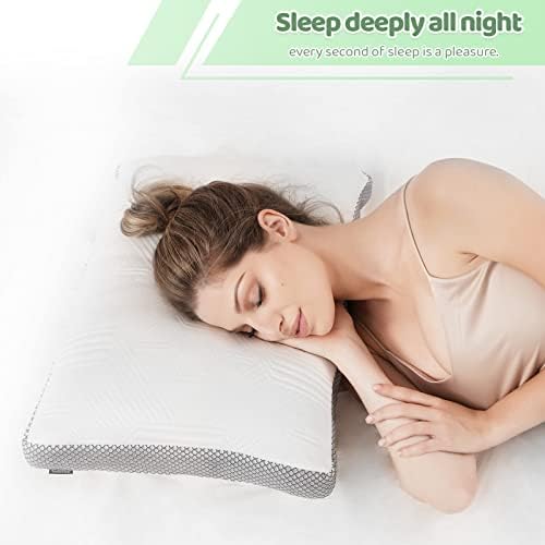 Охлаждаща Странична възглавница за сън 4R - Смачкани възглавници от пяна с памет ефект Стандартен размер, Комплект от