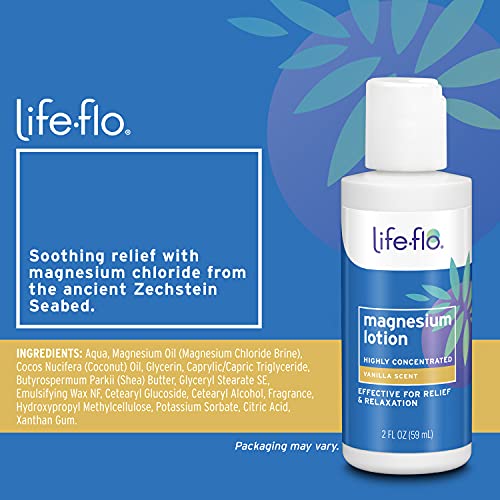 Лосион Life-flo Magnesium с концентриран хлоридом магнезий | Успокоява и подмладява мускулите и ума | С аромат