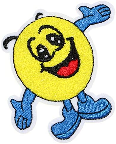 JPT - Усмивка Карикатура Бродирана Апликация на Гали/Шият Ивици Икона Сладко Лого Нашивка на Жилетка, Сако,