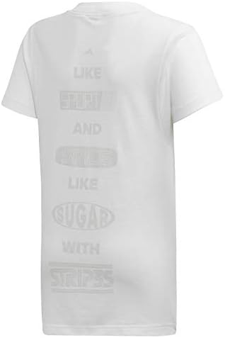 тениска adidas-Big Girls Youth (7-14) с логото на ID, Бяла /Черна XL 16