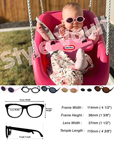 Style Каса KD31 детски слънчеви очила в ретро стил за деца 0-18 месеца, тънки овални