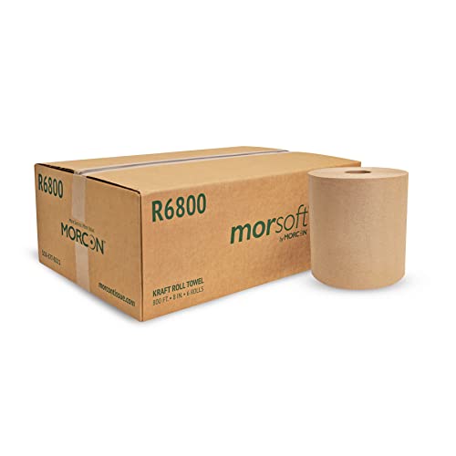 Ролкови кърпи Morcon Paper R6800 с твърда намоткой, 8 x 800 метра, Кафяво (в опаковка 6 броя)