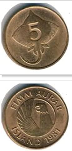 Европейската Исландия Europe Iceland 10 Ola Монета 1981 година на издаване Чуждестранни Монети Айде Колекция Ola Монета