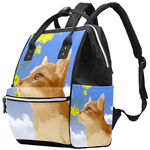 Чанта за памперси за котки, раница за мама, чанта за пелени с голям капацитет, пътна чанта за грижа за детето