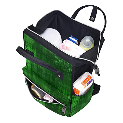 Чанти-тоут за памперси на зелен фон, раница за мама, чанта за пелени с голям капацитет, пътна чанта за грижа за детето