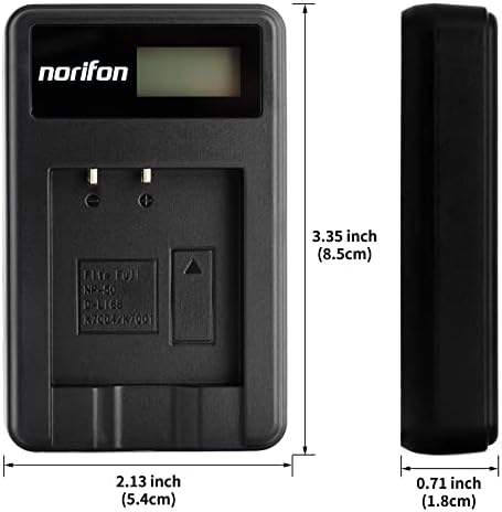 NP-50 LCD USB зарядно устройство за Fujifilm FinePix F200EXR, F300EXR, F500EXR, F550EXR, F660EXR, F750EXR, F770EXR, F800EXR,