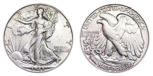 1945 D Walking Liberty Полдоллара $.50 Диамант, Без да се прибягва
