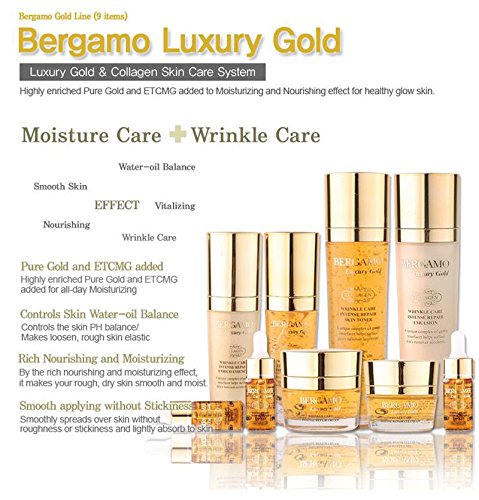 Комплект за Грижа за кожата Bergamo Gold От 9 Части