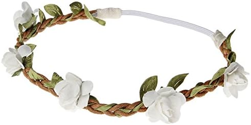 Eliffete / превръзка-тюрбан с тъкани цвете рози за малки момичета, еластична превръзка на главата си, украсена с
