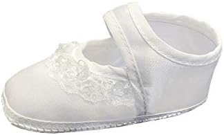 Обувки за Кръщение Swea Знп & Lilli за Малко Момиче, Бели Детски Обувки с Вида Бод