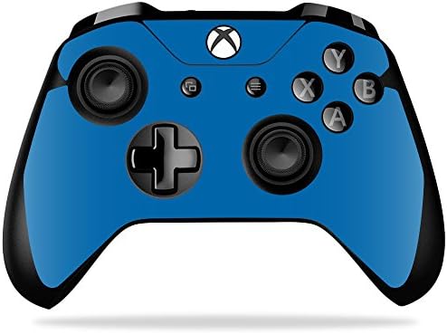 Корица MightySkins, съвместима с контролер на Microsoft Xbox One X - Однотонная синя | Защитно, здрава и уникална