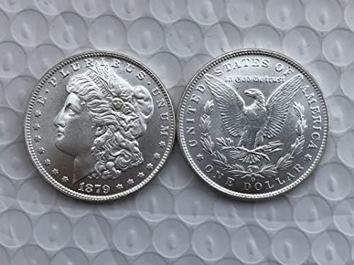 Американска Монета Морган Издание 1879O Сребърен Долар Месинг със сребърно покритие Антикварни Чуждестранни Възпоменателни