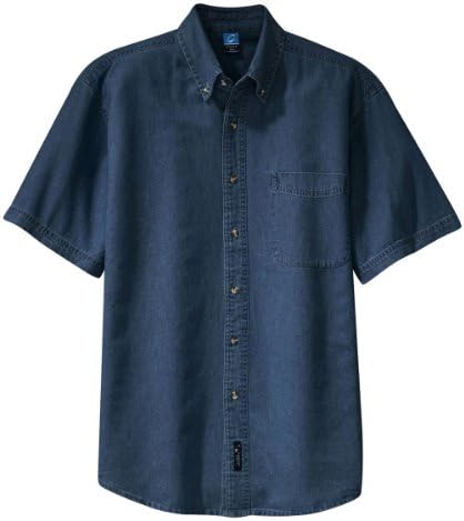 Port & Company - Ценна от деним риза с къс ръкав. SP11