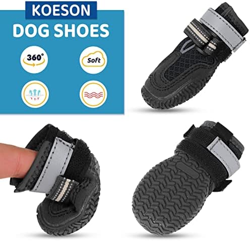 Мрежести обувки KOESON за средни и големи кучета, дишащи улични обувки за кучета в горещо зимни условия, леки меки обувки