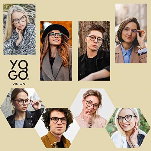 Yogo Vision Блокер Синя Светлина Очила За Жени, Мъже Реколта Компютърни Очила Срещу Пренапрежение На Очите