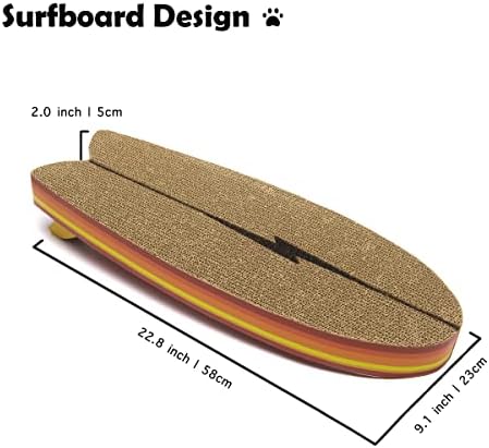 Скейтборд-стъргалка за котки под формата на дъски за сърф funtay / Дъска за скребания Котки (Червен)