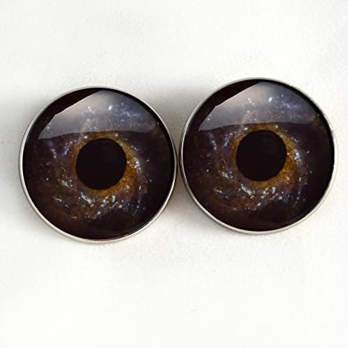 Дизайн Megan от мъниста, Стъклени Кабошоны за очите Галактика Млечния път, Sew Стъклени Копчета за очи с петелькой