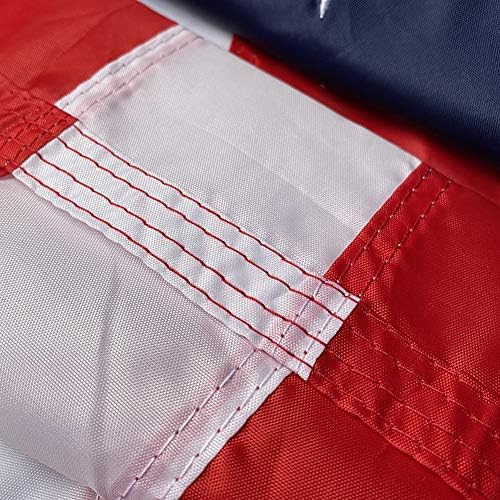 Бродирана Американски флаг на САЩ 3x5 Метра на открито - 200D Найлон знамена на САЩ ярки цветове - Банер Unite States Flags