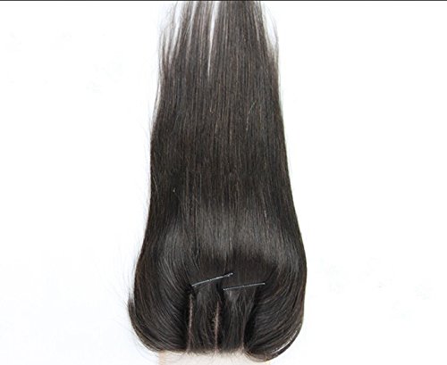 DaJun Hair 7A 3 Части 4x4 лейси закопчалката с Добри Перуанскими Реми Човешки коси 3 връзки, Плетене Косата Смесени Дължина