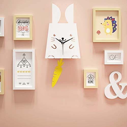 Многокадровый комплект Колажи Галерия фото рамка, Подходящ за украса на стени, фотоборды с часовник-зайци (Цвят: