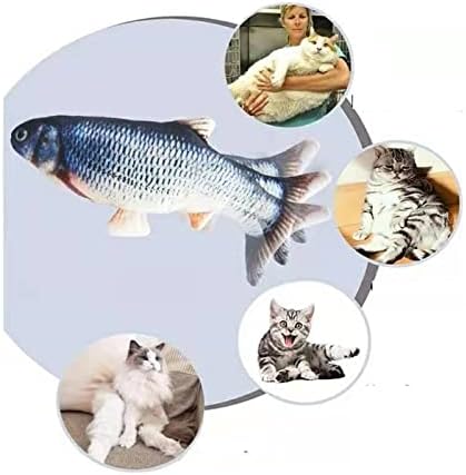 THJKT Играчки за котки Cat Fish Интерактивна Електрическа Гъвкава Играчка за котки Реалистични Домашна Котка, Играчки