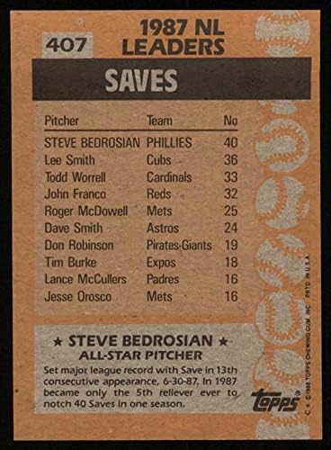 1988 Topps 407 All-Star Стив Бедросян Филаделфия Филис (бейзболна картичка) NM / MT Филис