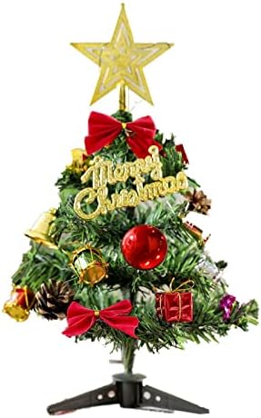 HIJNX Настолен Мини-Комплект за Малката Коледната Елха със светлини, Коледни Украси, Аксесоари за Коледна